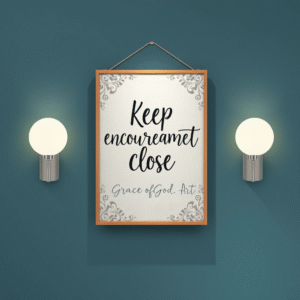 "Inspirational Prints – Keep Encouragement Close"