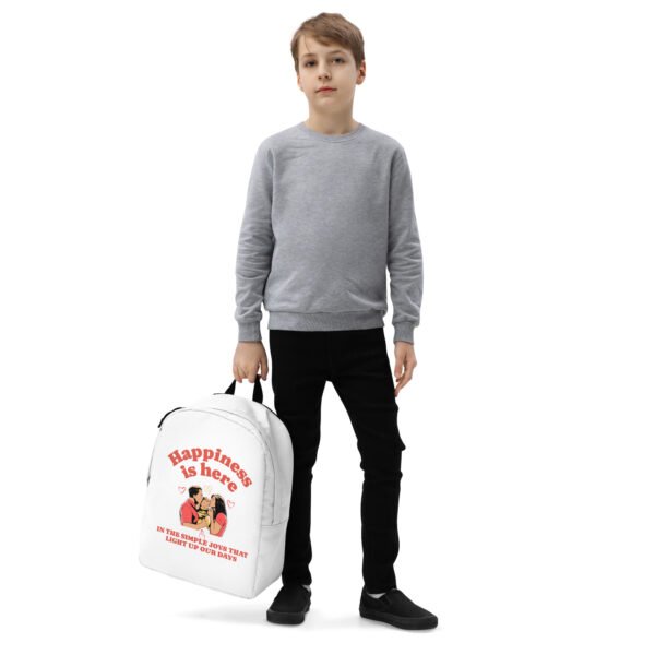 Minimalist Backpack "Happiness is here" - Image 2