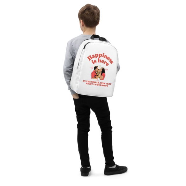 Minimalist Backpack "Happiness is here"