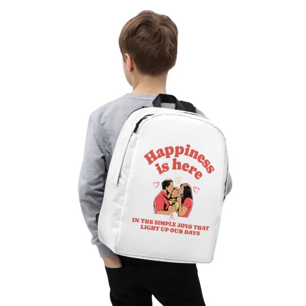 Minimalist Backpack "Happiness is here" - Image 4