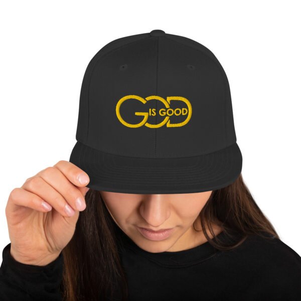 Snapback Hat "GOD IS GOOD" Dark Colors - Image 3