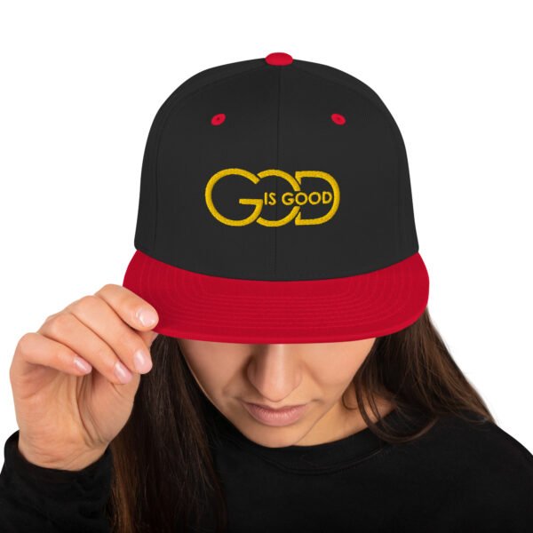 Snapback Hat "GOD IS GOOD" Dark Colors - Image 4