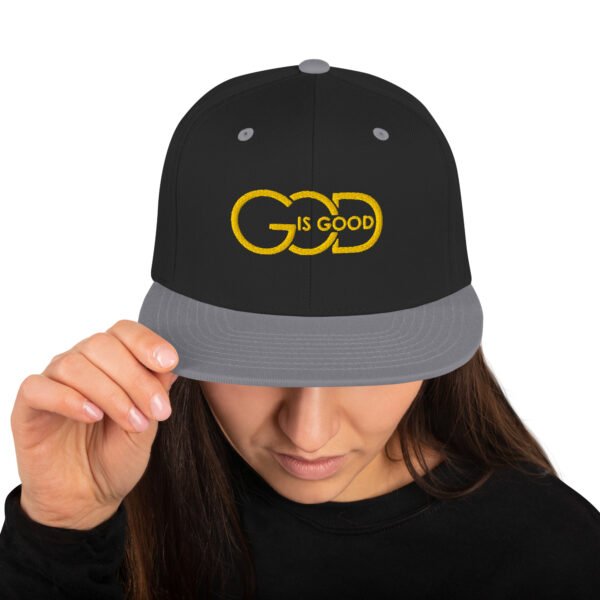 Snapback Hat "GOD IS GOOD" Dark Colors - Image 6