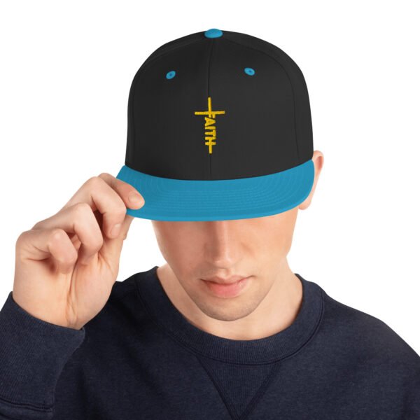 Snapback Hat "FAITH" Dark Colors - Image 5