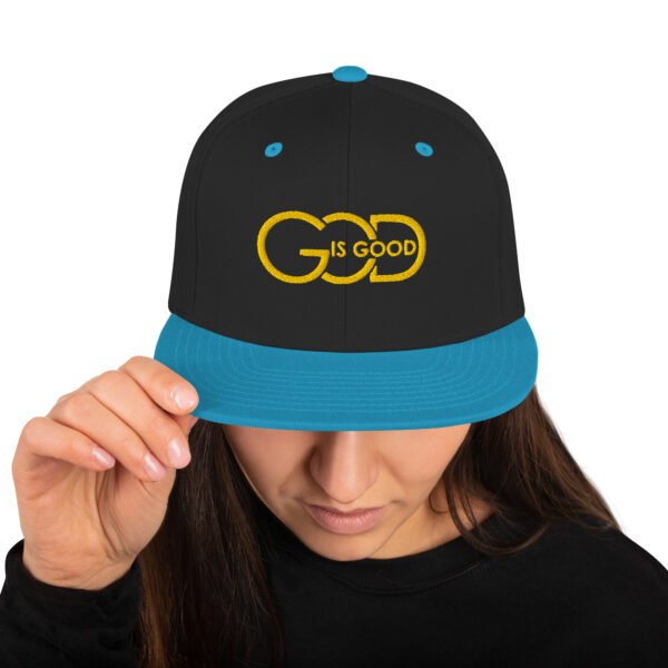Snapback Hat "GOD IS GOOD" Dark Colors - Image 5