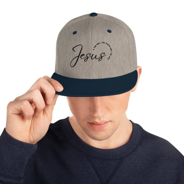 Snapback Hat "JESUS IS THE WAY" Light Colors - Image 4