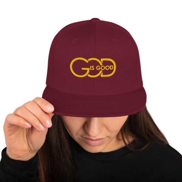 Snapback Hat "GOD IS GOOD" Dark Colors - Image 7