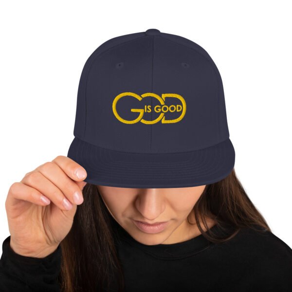 Snapback Hat "GOD IS GOOD" Dark Colors - Image 9