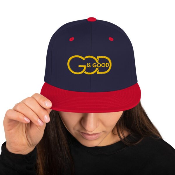 Snapback Hat "GOD IS GOOD" Dark Colors - Image 10