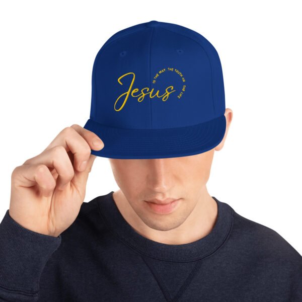 Snapback Hat "JESUS IS THE WAY" Dark Colors - Image 8