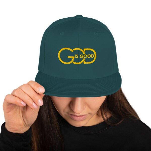 Snapback Hat "GOD IS GOOD" Dark Colors - Image 11