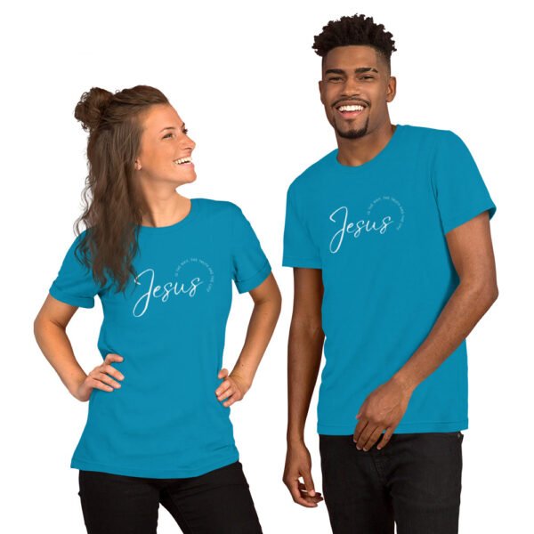 Unisex t-shirt "JESUS IS THE WAY" Dark Colors - Image 10