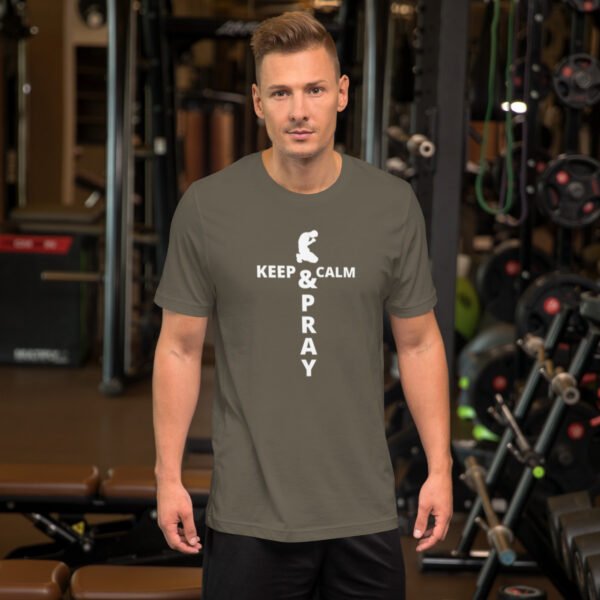 Unisex t-shirt "KEEP CALM & PRAY" Dark Colors - Image 11