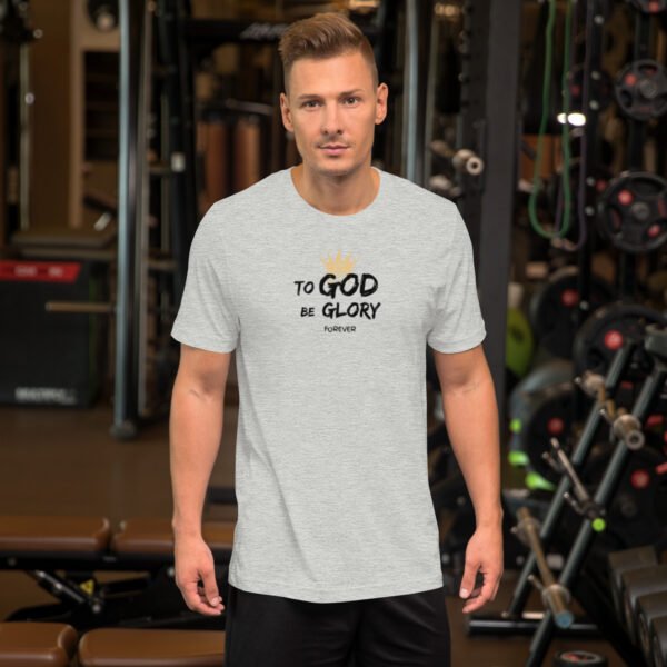 Unisex t-shirt "TO GOD BE GLORY FOREVER" Light Colors - Image 4