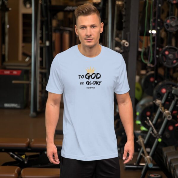Unisex t-shirt "TO GOD BE GLORY FOREVER" Light Colors - Image 5