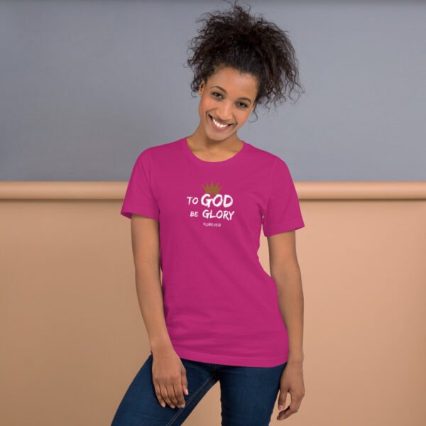 Unisex t-shirt Unisex t-shirt "TO GOD BE GLORY FOREVER" Dark Colors - Image 12