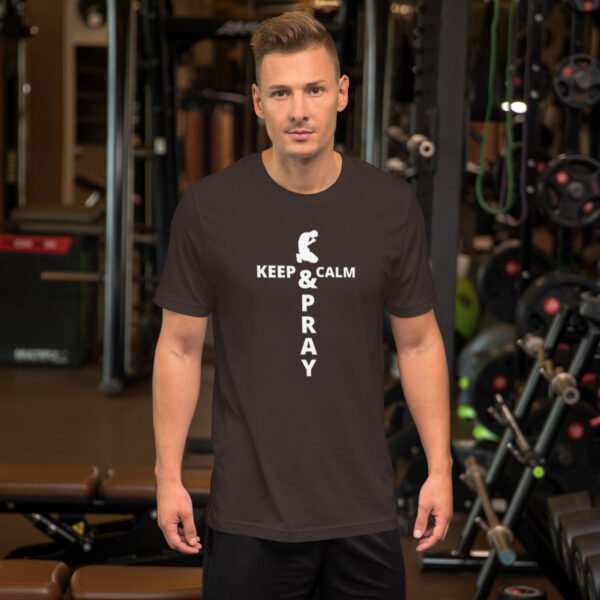 Unisex t-shirt "KEEP CALM & PRAY" Dark Colors - Image 5