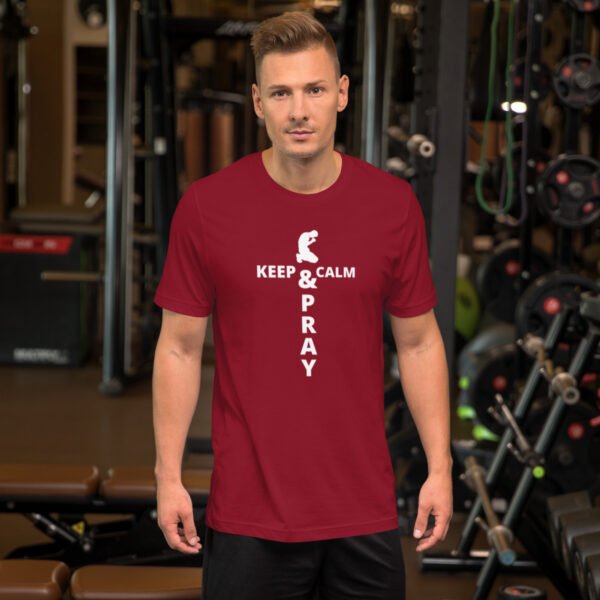 Unisex t-shirt "KEEP CALM & PRAY" Dark Colors - Image 4