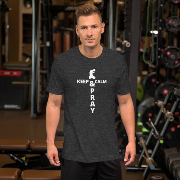 Unisex t-shirt "KEEP CALM & PRAY" Dark Colors - Image 9