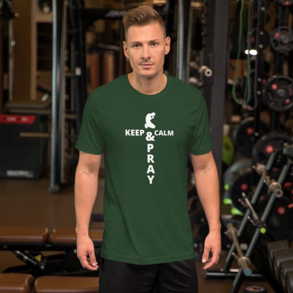Unisex t-shirt "KEEP CALM & PRAY" Dark Colors - Image 7