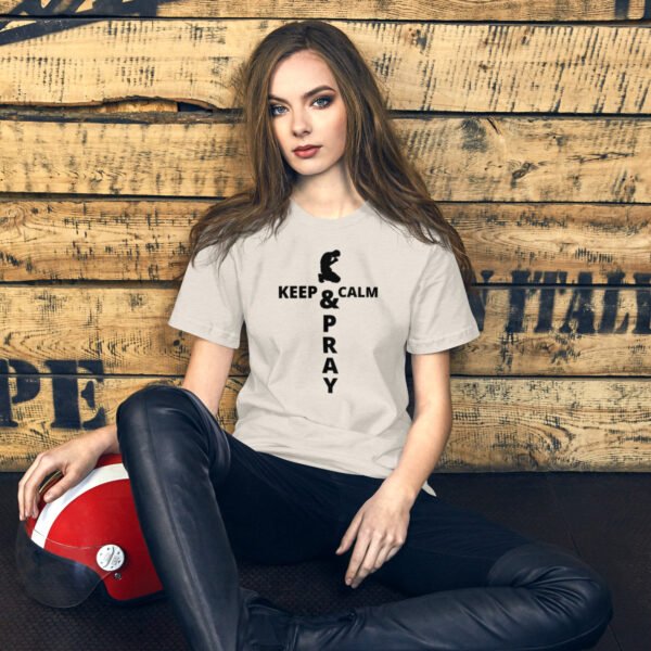 Unisex t-shirt "KEEP CALM & PRAY" Light Colors - Image 8