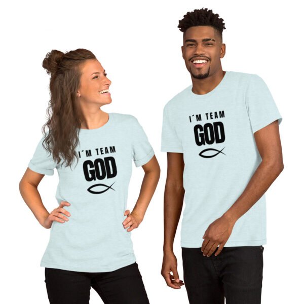 Unisex t-shirt "I´M TEAM GOD" Light Colors - Image 11