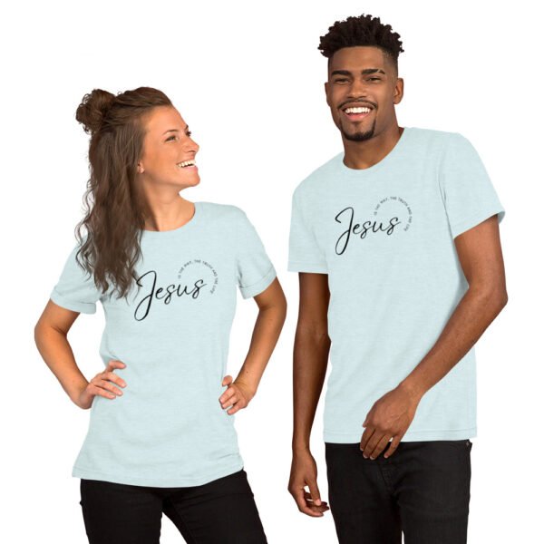 Unisex t-shirt "JESUS IS THE WAY" Light Colors - Image 12