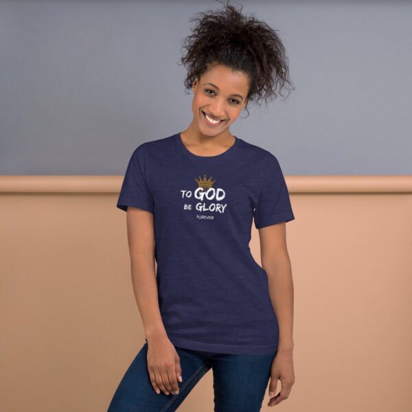 Unisex t-shirt Unisex t-shirt "TO GOD BE GLORY FOREVER" Dark Colors - Image 7