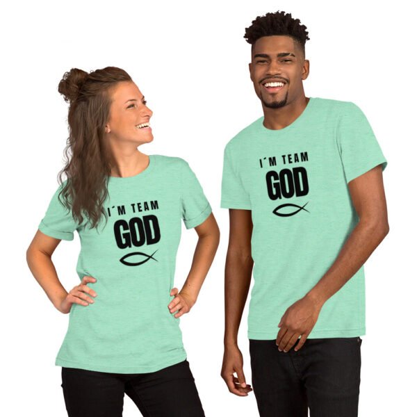 Unisex t-shirt "I´M TEAM GOD" Light Colors - Image 7