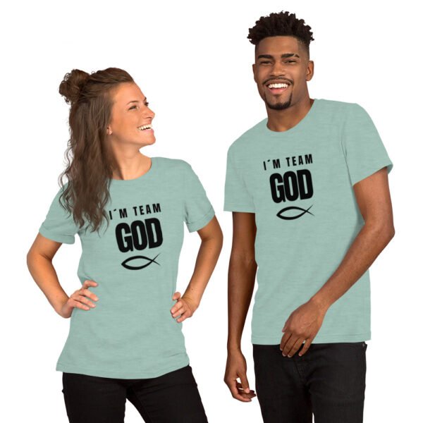 Unisex t-shirt "I´M TEAM GOD" Light Colors - Image 2