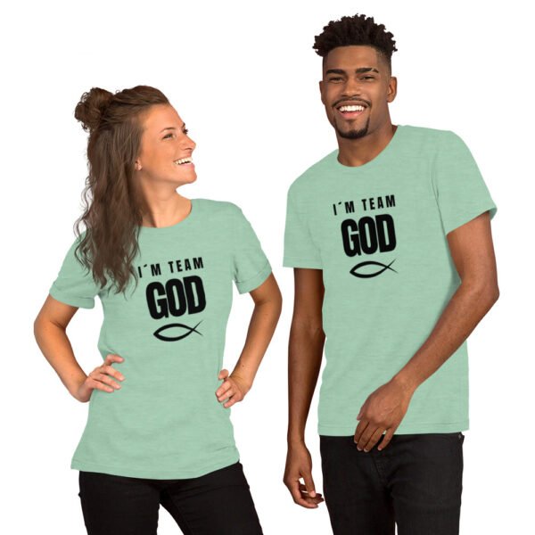 Unisex t-shirt "I´M TEAM GOD" Light Colors - Image 4