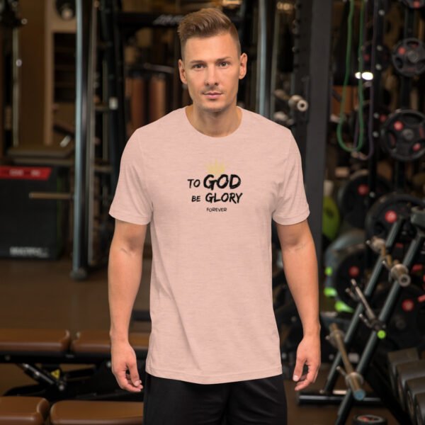 Unisex t-shirt "TO GOD BE GLORY FOREVER" Light Colors - Image 3