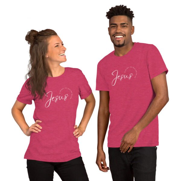 Unisex t-shirt "JESUS IS THE WAY" Dark Colors - Image 8