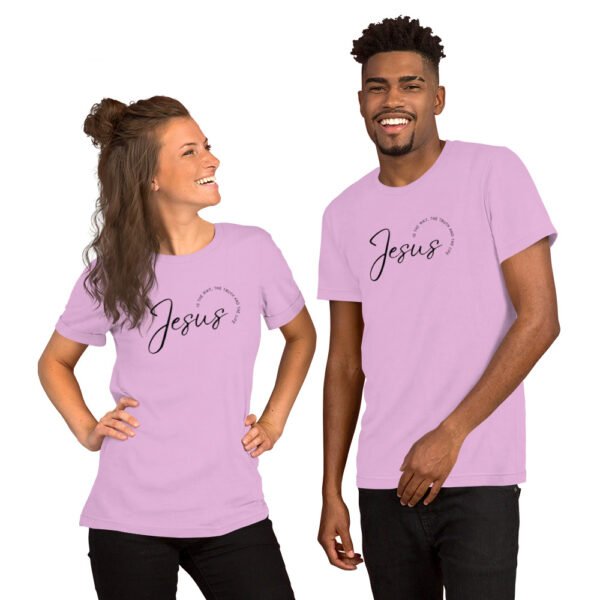 Unisex t-shirt "JESUS IS THE WAY" Light Colors - Image 2