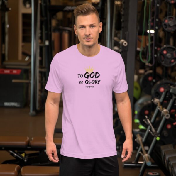 Unisex t-shirt "TO GOD BE GLORY FOREVER" Light Colors - Image 2