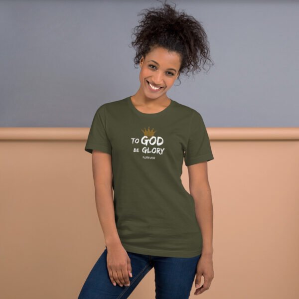 Unisex t-shirt Unisex t-shirt "TO GOD BE GLORY FOREVER" Dark Colors - Image 11