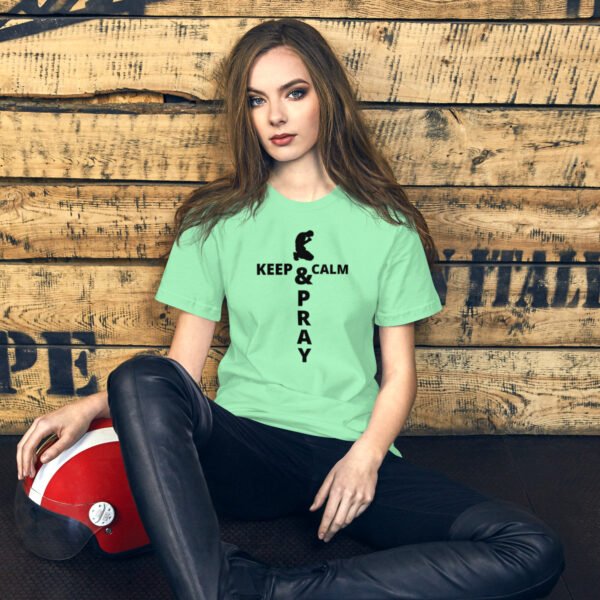 Unisex t-shirt "KEEP CALM & PRAY" Light Colors - Image 10
