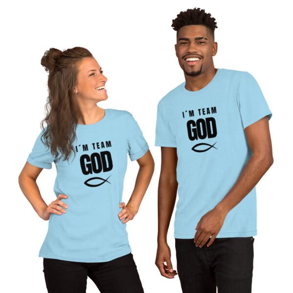 Unisex t-shirt "I´M TEAM GOD" Light Colors - Image 5