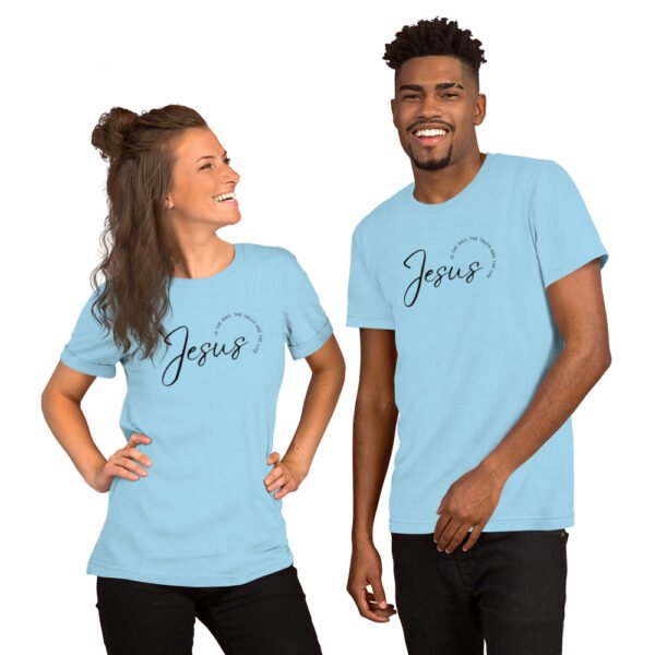 Unisex t-shirt "JESUS IS THE WAY" Light Colors - Image 3