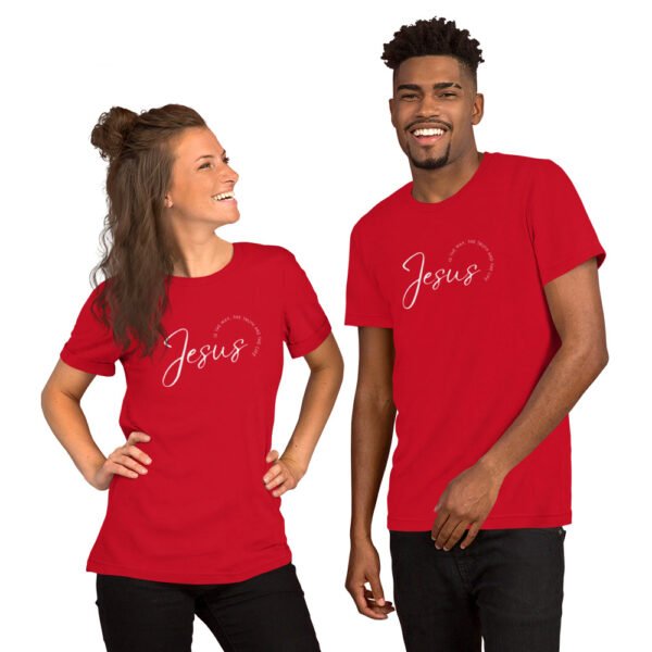 Unisex t-shirt "JESUS IS THE WAY" Dark Colors - Image 5
