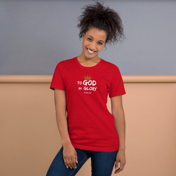 Unisex t-shirt Unisex t-shirt "TO GOD BE GLORY FOREVER" Dark Colors - Image 8
