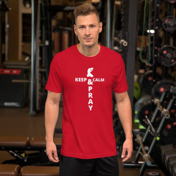Unisex t-shirt "KEEP CALM & PRAY" Dark Colors - Image 6