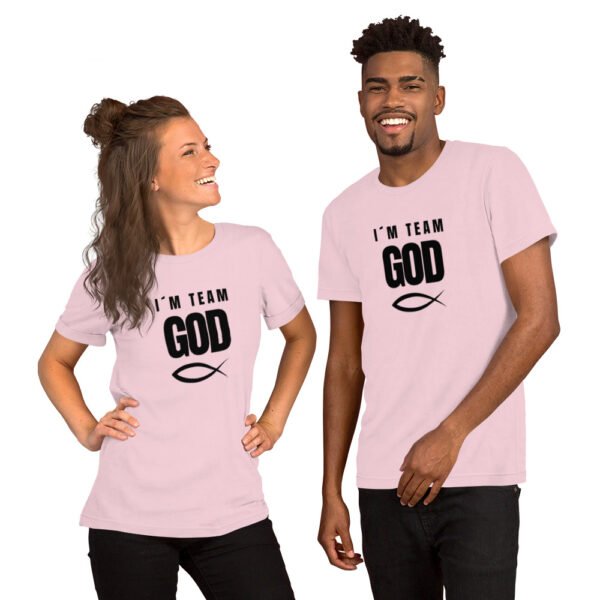 Unisex t-shirt "I´M TEAM GOD" Light Colors - Image 8