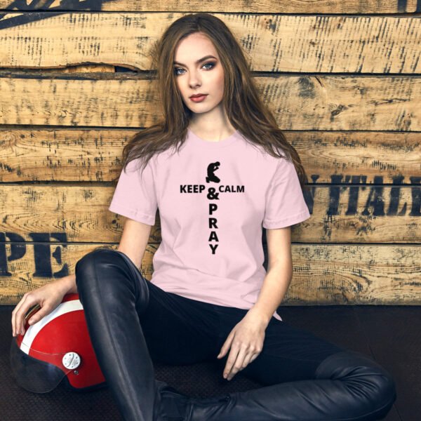 Unisex t-shirt "KEEP CALM & PRAY" Light Colors - Image 11
