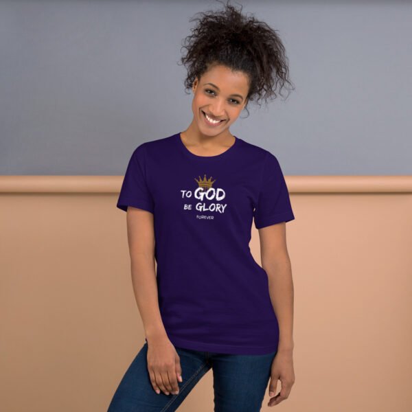 Unisex t-shirt Unisex t-shirt "TO GOD BE GLORY FOREVER" Dark Colors - Image 5