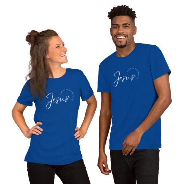 Unisex t-shirt "JESUS IS THE WAY" Dark Colors - Image 6