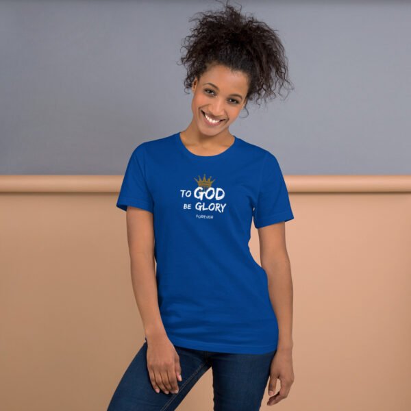 Unisex t-shirt Unisex t-shirt "TO GOD BE GLORY FOREVER" Dark Colors - Image 9