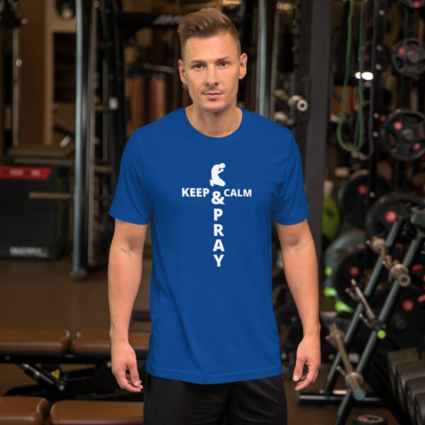 Unisex t-shirt "KEEP CALM & PRAY" Dark Colors - Image 8