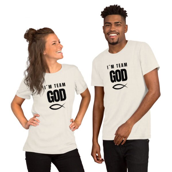 Unisex t-shirt "I´M TEAM GOD" Light Colors - Image 10