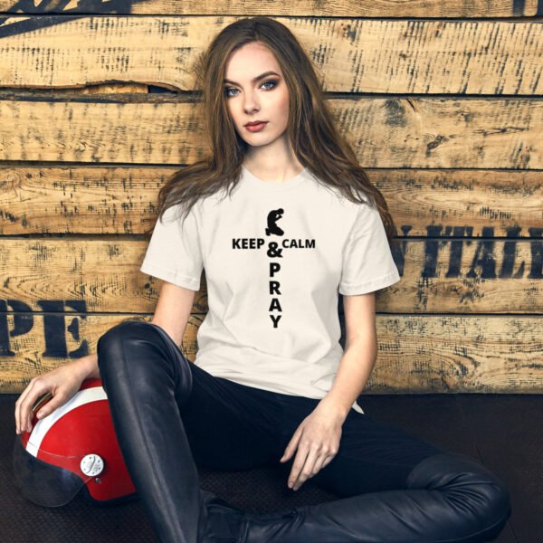 Unisex t-shirt "KEEP CALM & PRAY" Light Colors - Image 13